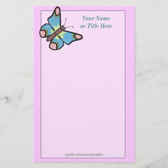 Butterfly Stationery Brevpapper (Framsida)