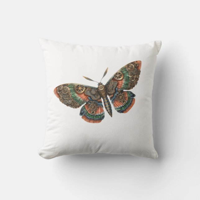 butterfly steampunk  kudde (Framsida)