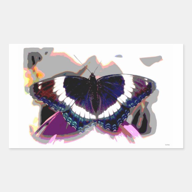 Butterfly Sticker Rektangulärt Klistermärke (Framsida)
