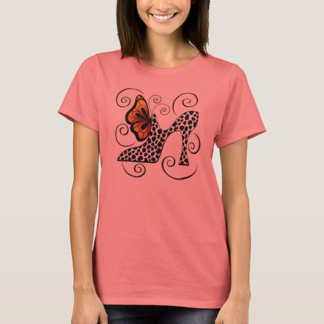 Butterfly Stiletto Tee Shirt (Framsida)