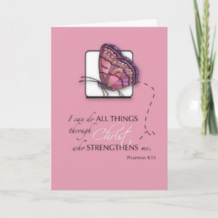 Butterfly Strength in Jesus Kort