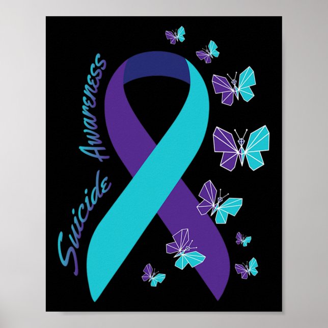 Butterfly Suicide Awareness Mental Health Poster (Framsidan)