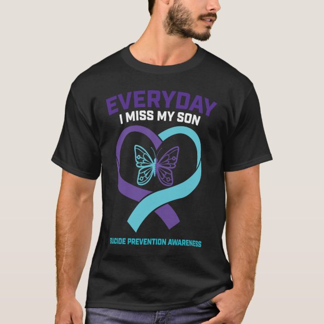 Butterfly Suicide Awareness Son Tee Pappa Preve Ma (Framsida)