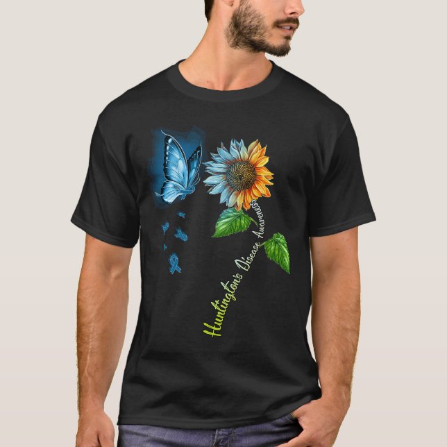 Butterfly Sunros Huntingtons sjukdomskänsla T Shirt (Framsida)