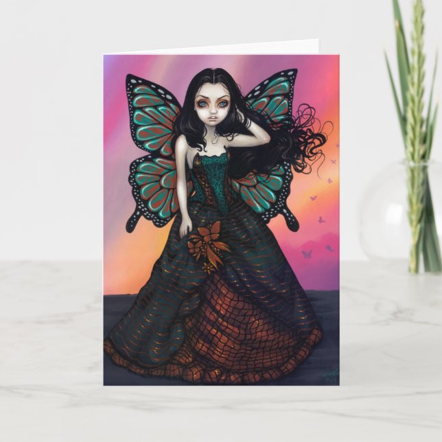 "Butterfly Sunset"-hälsningskort Kort (Framsida)