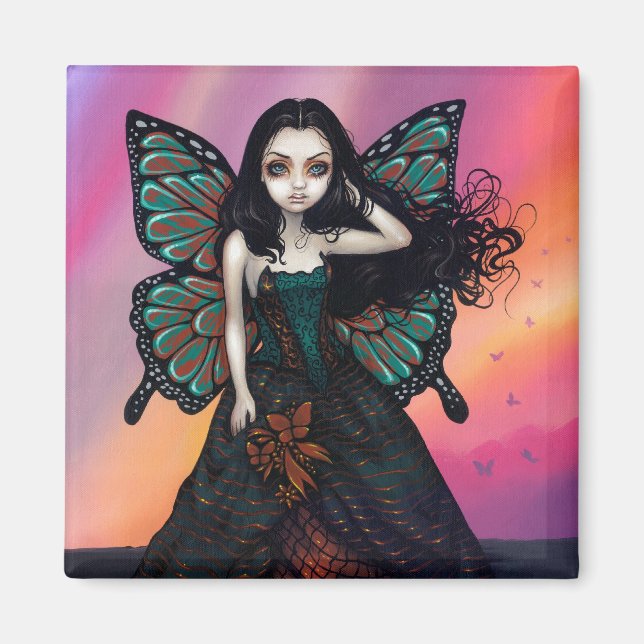 "Butterfly Sunset" Magnet (Framsidan)