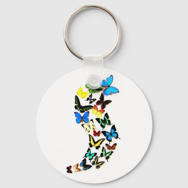 Butterfly Swirl Keychain Nyckelring (Framsida)
