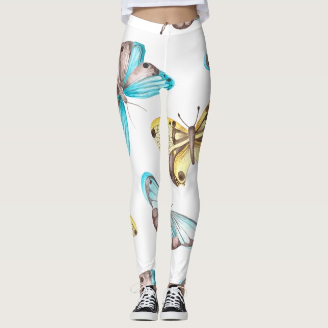 Butterfly Symmetry Art Leggings (Framsida)