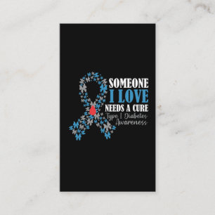 Butterfly T1D Diabetes Awareness Diabeties Support Visitkort