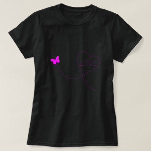 Butterfly T-Shirt with Heart - Kärlek