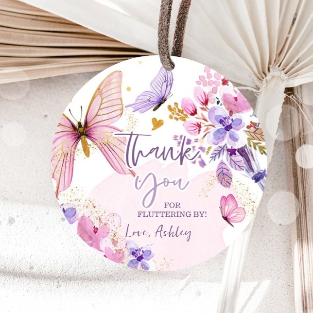 Butterfly Tack Fluttering by Girl Birthday Gåvor Etiketter (Skapare uppladdad)