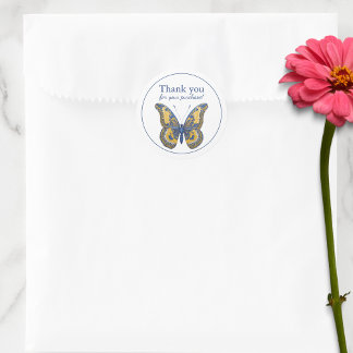 Butterfly-Tack för ditt köp Runt Klistermärke