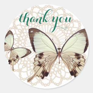 Butterfly Tack Stickers Sälar Runt Klistermärke