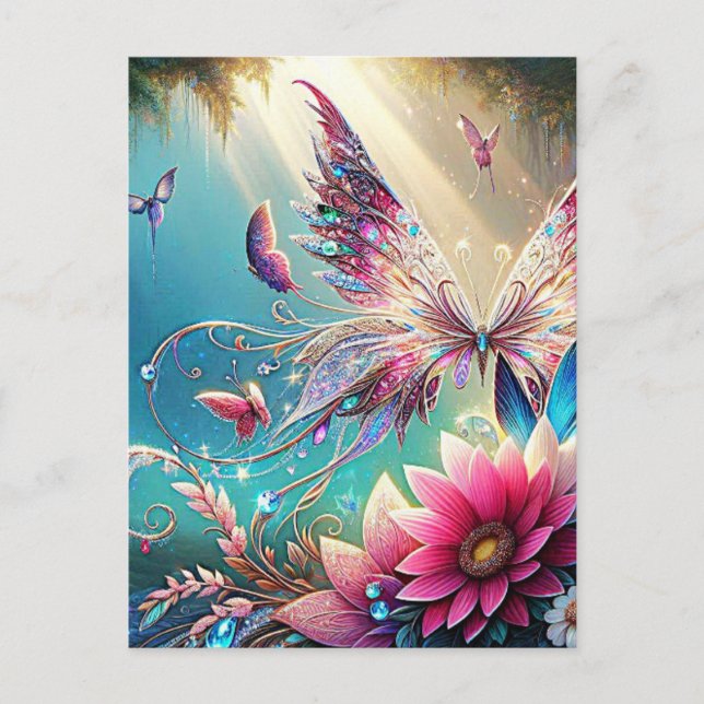 Butterfly Tapestry Vykort (Framsida)