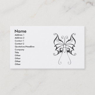 butterfly-tattovetor-1, Namn, Adress 1, Add... Visitkort