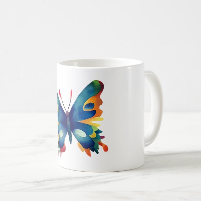 Butterfly Teckning Kaffemugg (Framsida höger)