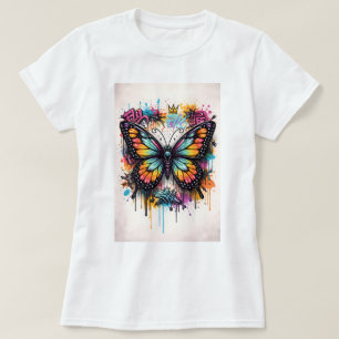 Butterfly Tees Co. Graffiti Fjärilskjorta 004782 T Shirt