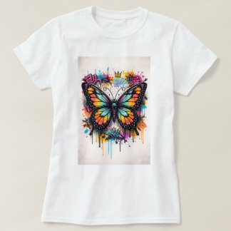 Butterfly Tees Co. Graffiti Fjärilskjorta 004782 T Shirt