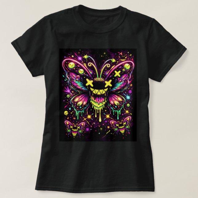 Butterfly Tees Co. Konstig Fjäril 0047774 T Shirt (Design framsida)