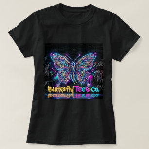 Butterfly Tees Co. Neon Fjärilskjorta 0047793 T Shirt