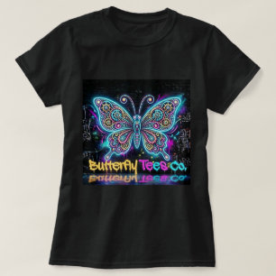 Butterfly Tees Co. Neon Fjärilskjorta 0047795 T Shirt