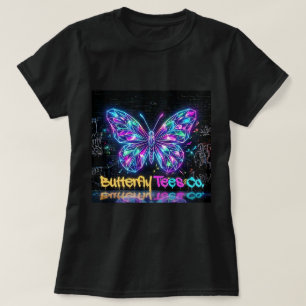 Butterfly Tees Co. Neon Fjärilskjorta 0047797 T Shirt