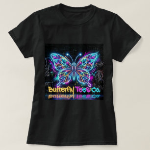 Butterfly Tees Co. Neon Fjärilskjorta 0047804 T Shirt