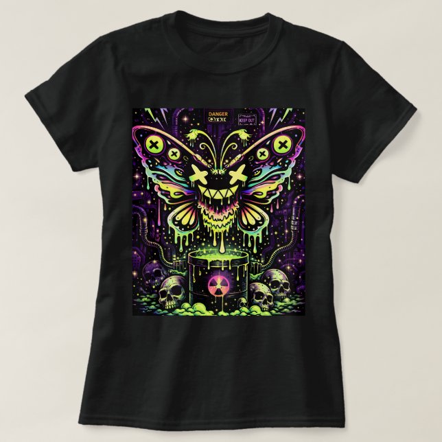 Butterfly Tees Co. Toxisk fara 0047761 T Shirt (Design framsida)