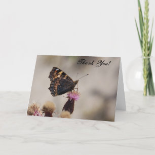 Butterfly THANK DU Card Tack Kort