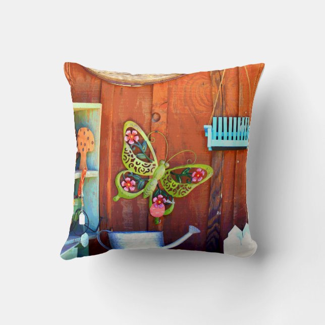 Butterfly Throw Pillow 16" x 16" Kudde (Baksida)