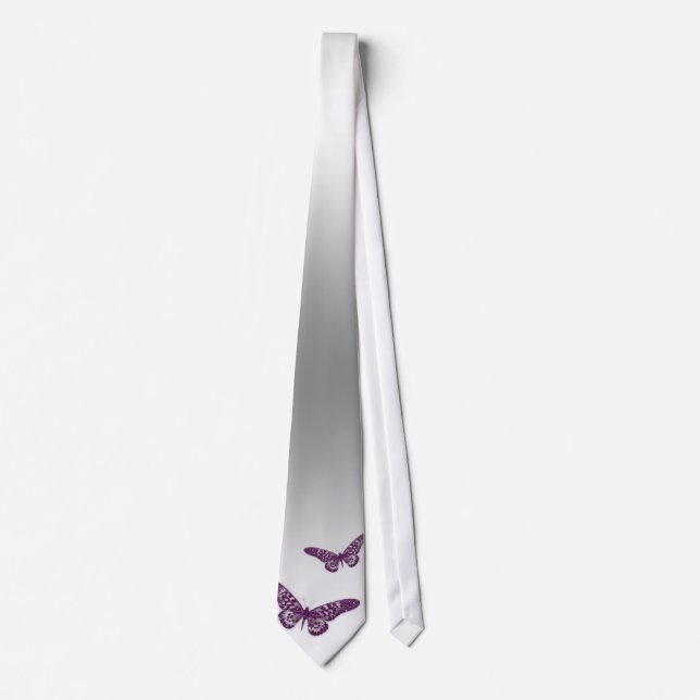 Butterfly Tie Silver Lila Gnistra Slips (Framsida)