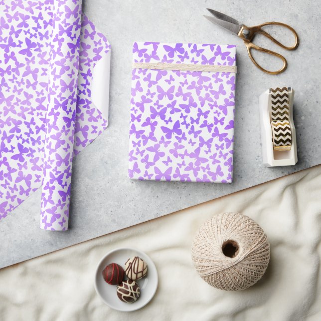 Butterfly Toss (Lavender) Presentpapper (Hantverk)