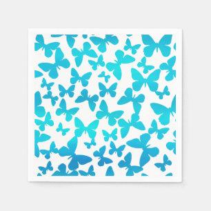Butterfly Toss (Teal) Pappersservett