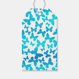 Butterfly Toss (Teal) Presentetikett