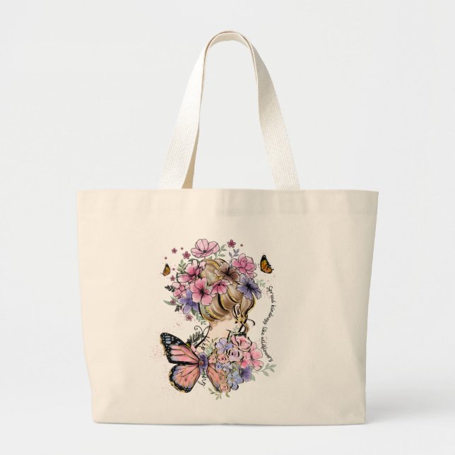 Butterfly Tote Bag Jumbo Tygkasse (Framsidan)