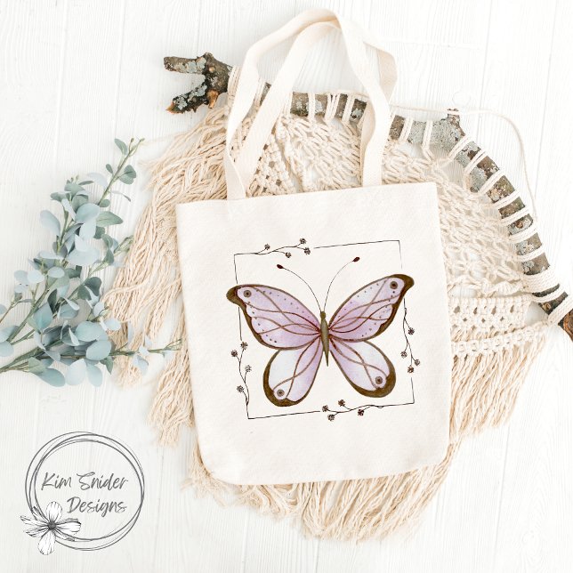 Butterfly Tote Bag Tygkasse (Skapare uppladdad)