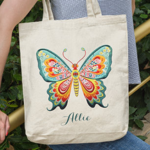 Butterfly Tote Bag Tygkasse