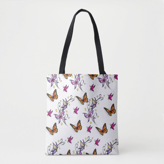 Butterfly tote bags tygkasse (Framsida)