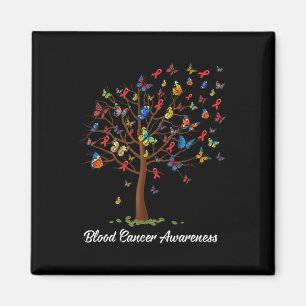 Butterfly Träd Beval Red Ribbon Blood Cancer A Magnet