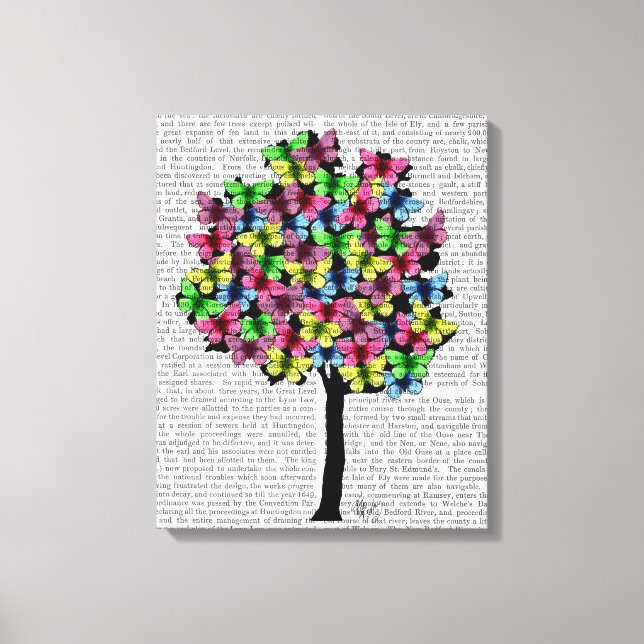 Butterfly Träd Canvastryck (Framsida)