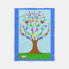 Butterfly Träd Fleecefilt