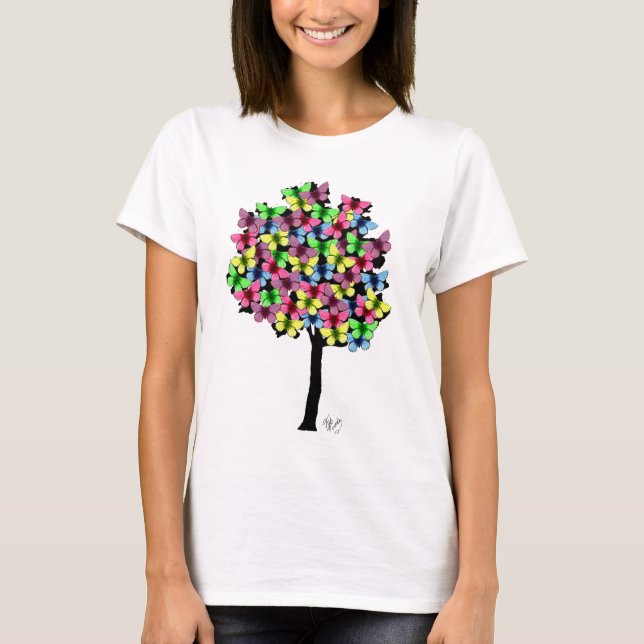 Butterfly Träd Tee Shirt (Framsida)