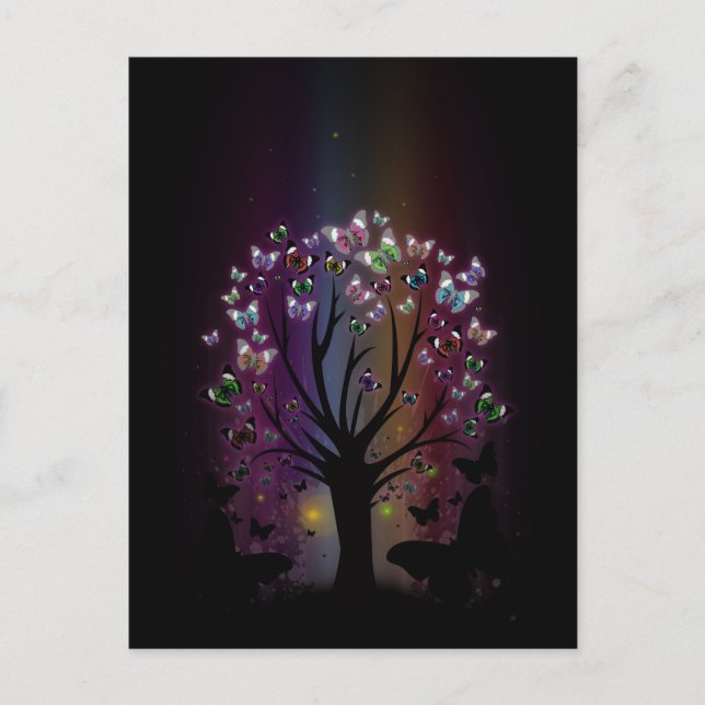 Butterfly Träd Vykort (Framsida)