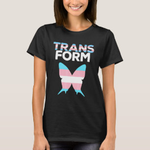 Butterfly Transgender Flagga Transform Rosa Blue W T Shirt