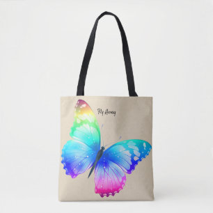 Butterfly Trasa Toine Market Bag personalize Namn Tygkasse
