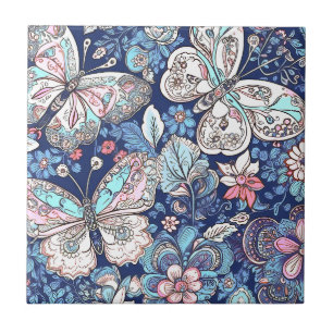 Butterfly Treasures Kakelplatta