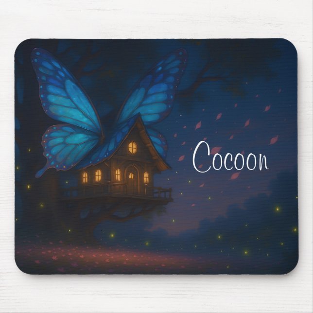 Butterfly Treehouse på Night Mousepad Musmatta (Framsidan)