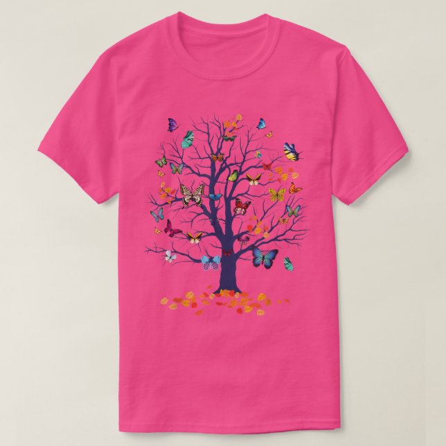Butterfly TreeLepidopterist Butterfly Älskare Butt T Shirt (Design framsida)