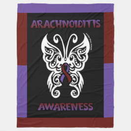 Butterfly/Tribal...Arachnoiditis Fleece Blanket