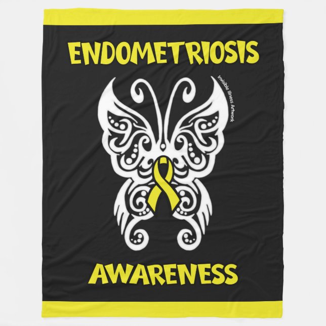Butterfly/Tribal...Endometrios Fleecefilt (Framsidan)